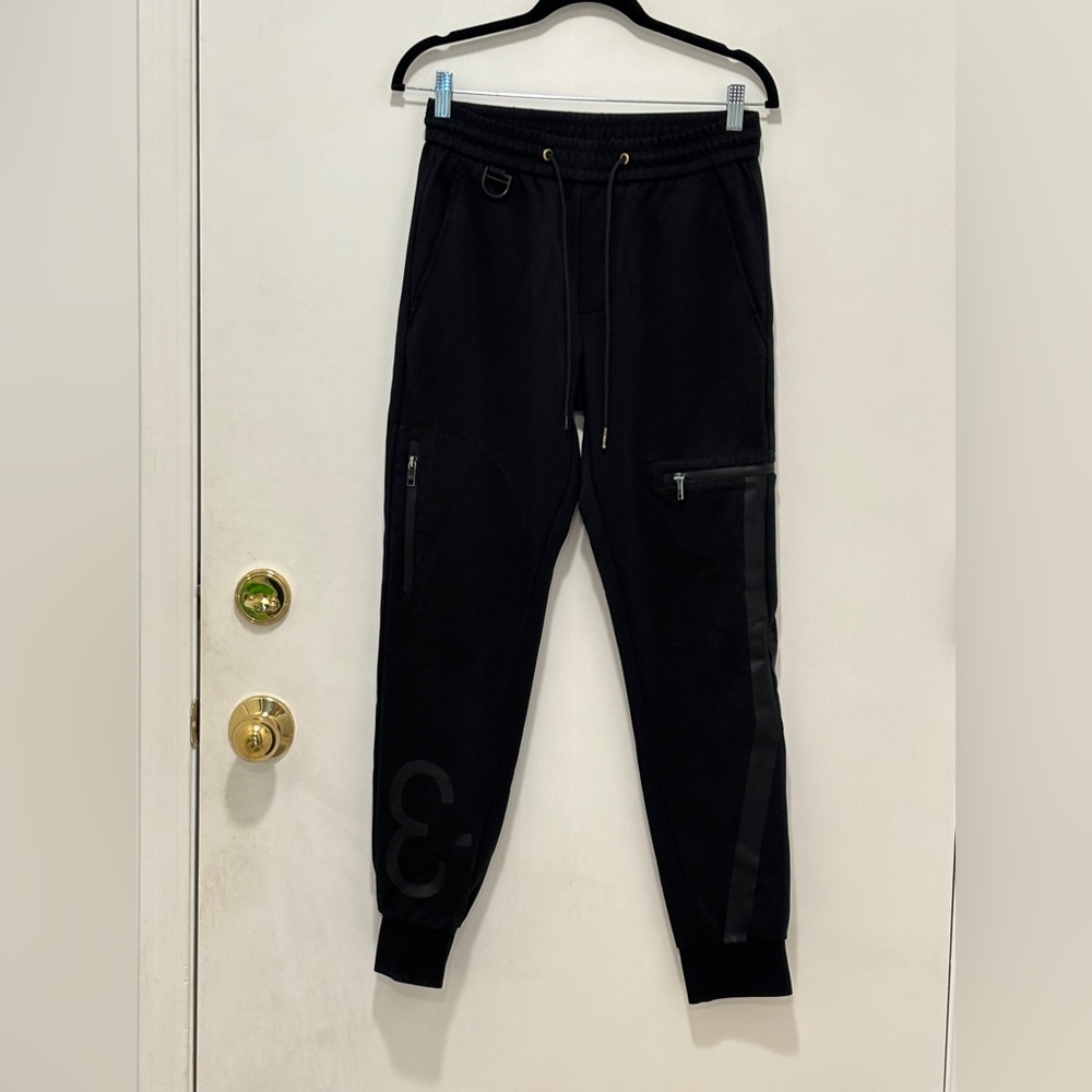 Y-3 Black Joggers with Zipper Details